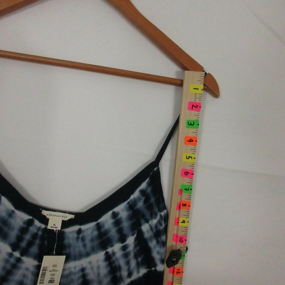 Aeropostal Romper XL Hawaiian Blue Cami Button Romper tie waist women's XL $39 - Picture 5 of 9